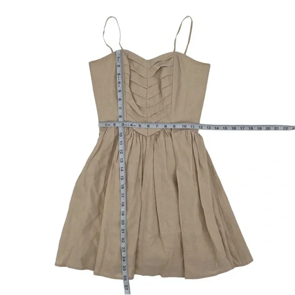 Keepsake The Label Sand Set Me Free Spaghetti Strap Mini Dress Size 2 Women's - Picture 4 of 6